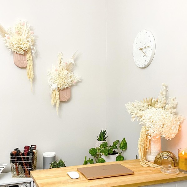 Beautiful wall and desk set up at Ivy by Lauren Goth
