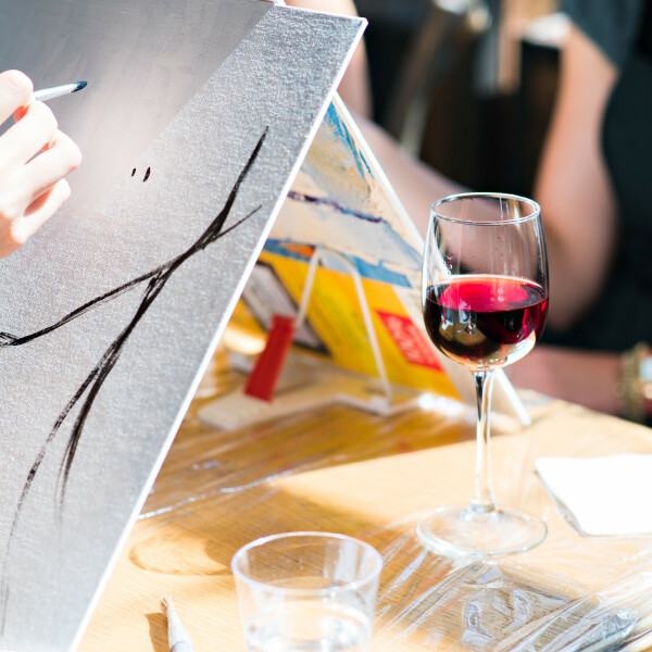 Paint & Pinot - Highland Cow