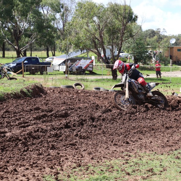 Motorcycle Rider rounding the track corner