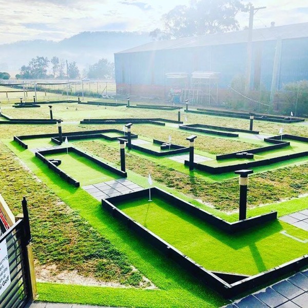 View over the mini golf course at Picton Karting track