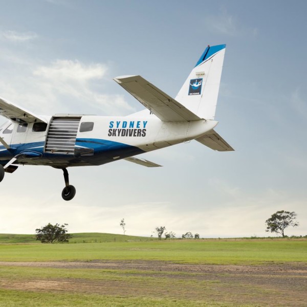 Sydney Skydivers plane taking off in Picton. Image Credit - Destination NSW