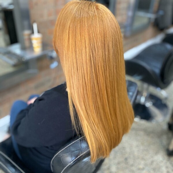Soft orange hair from Bespoke in hair