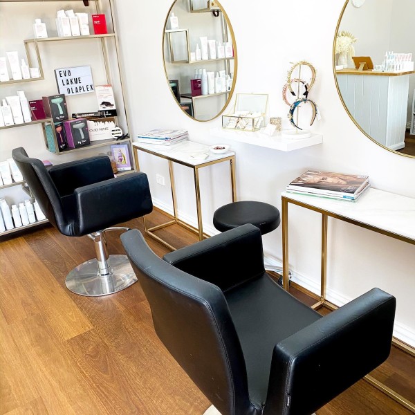 Chairs and mirror setup in salon