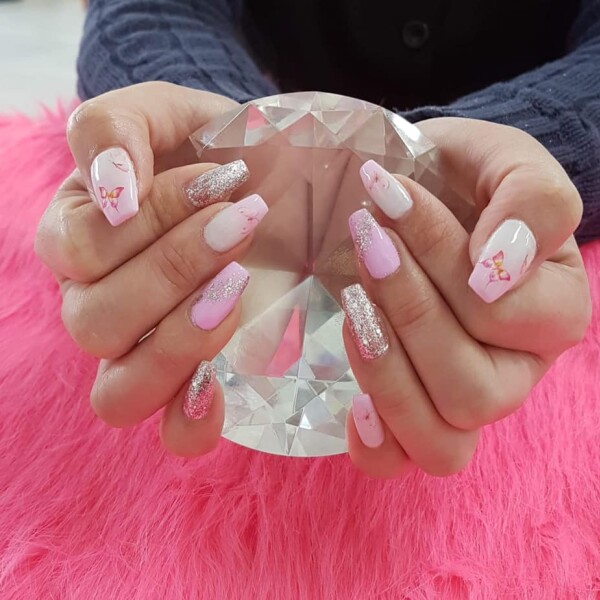 Pink Nails from Yellow Rose Nails and Beauty