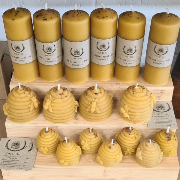 Locally made honey candles