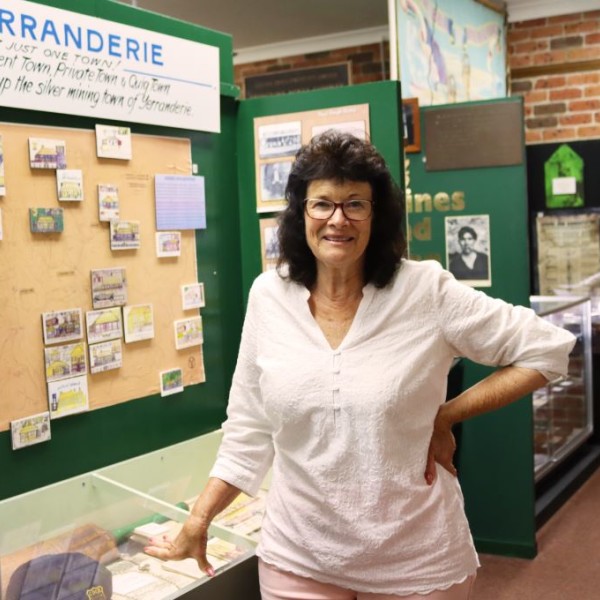 Trish at the Wollondilly Heritage Centre Museum