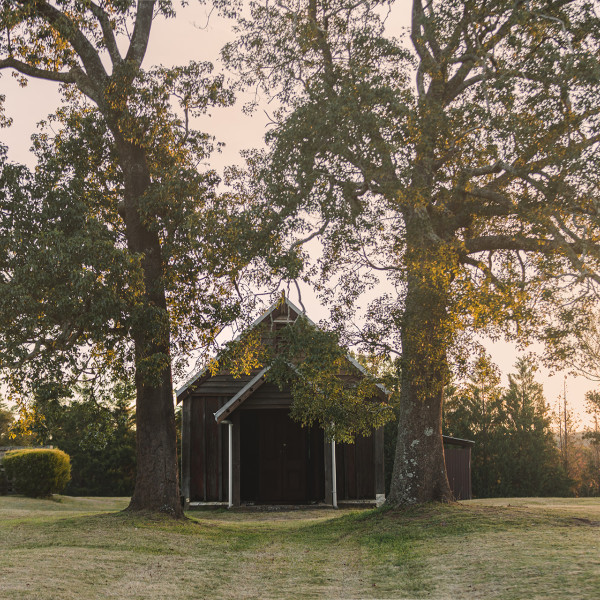 St Matthews Wooden Church between trees