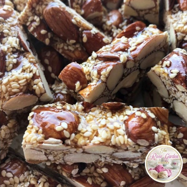 Freshly made Almond Toffee bars
