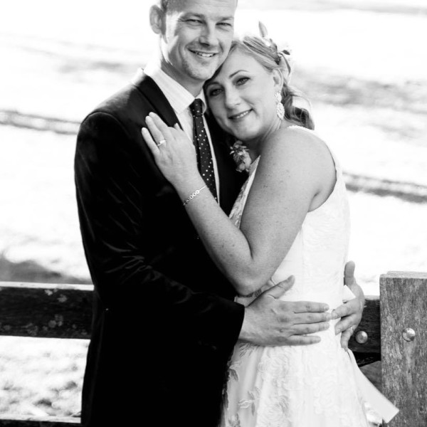 Bride and Groom on their wedding day