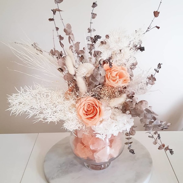 Unique dried flower arrangement