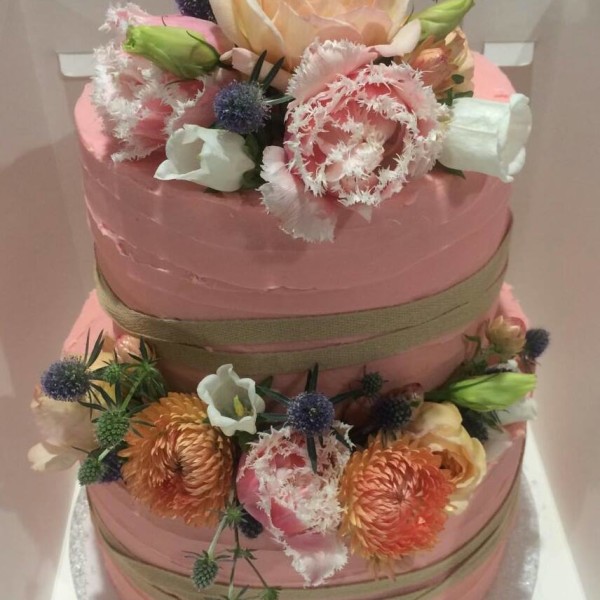 Custom floral event cake by Sugar & Spice Boutique