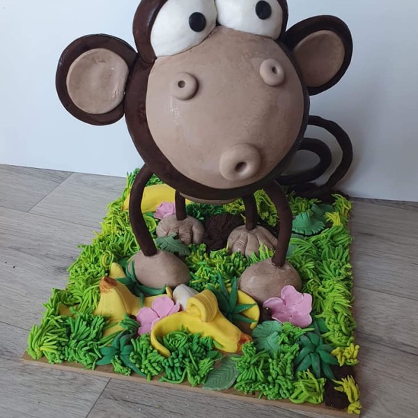 Custom Monkey Cake by Sugar & Spice Boutique