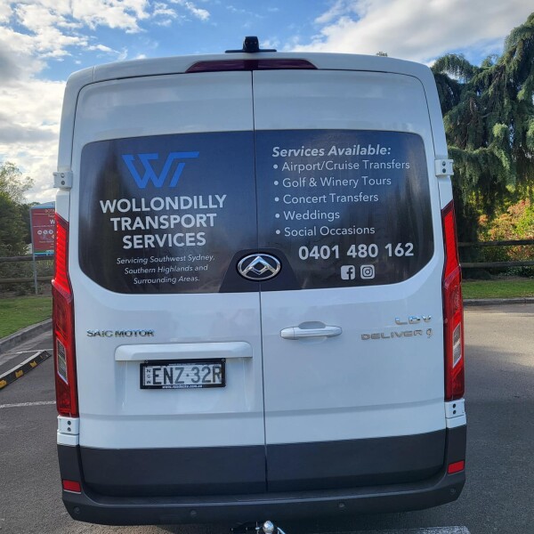 Back of Wollondilly Transport Serices van
